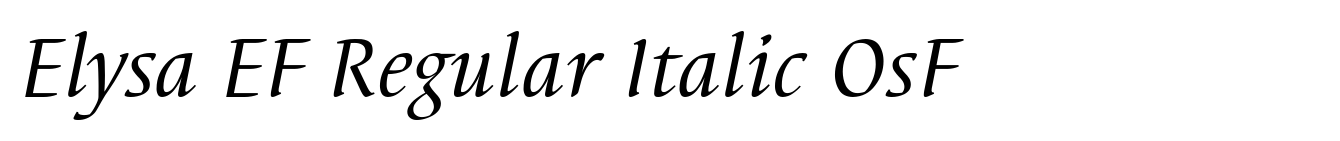 Elysa EF Regular Italic OsF image